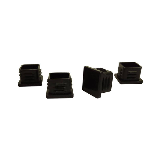 Surface Gard 22mm Black Square Plastic Internal Chair Tip 4 Pack - Auzzistore