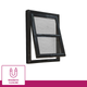 Pillar Medium Flyscreen Pet Door 202 x 254mm Black Flexible Design