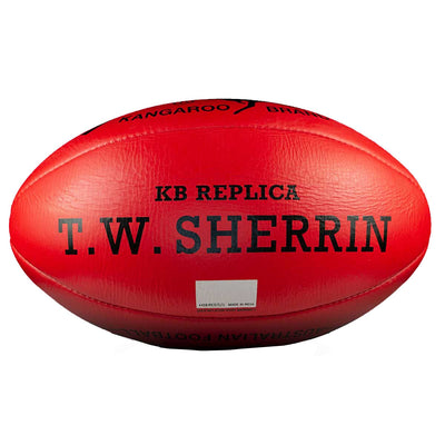Sherrin AFL Replica Game Ball 4408 Red Size 5 Leather Weather Resistant
