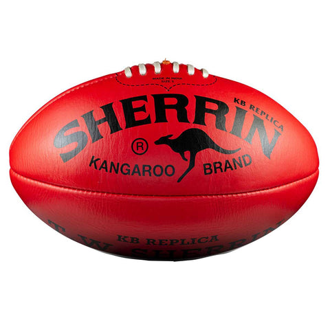 Sherrin AFL Replica Game Ball Red Size 5 - Auzzistore