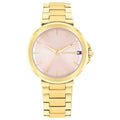 Tommy Hilfiger Lori Gold Steel Blush Dial Quartz Ladies Watch Stylish