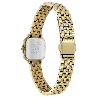 Olivia Burton Grosvenor Mini Quartz Women’s Watch 24000257 Ivory Gold-Plated