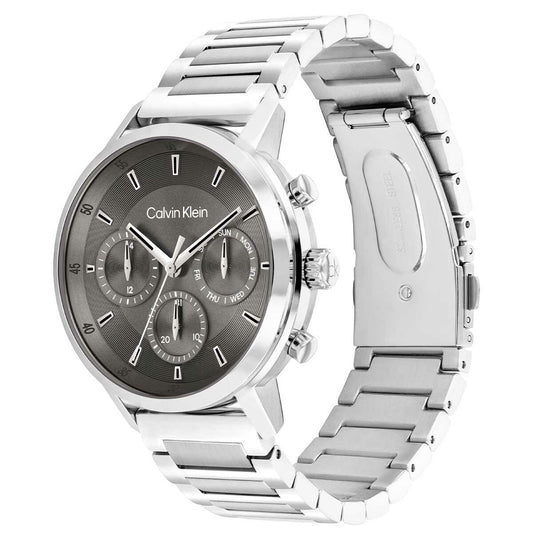 Calvin Klein Gauge Stainless Steel Grey Dial Men's Watch 25200493 - Auzzistore