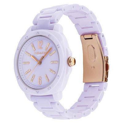 Coach Kitt 38mm Lavender Ceramic Women’s Quartz Watch 14504481 Stylish