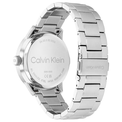 Calvin Klein Minimalistic Pilot Quartz Watch 25200515 Blue Dial Stainless