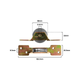 Rolltrak Steel Carriage - Brass Roller - 35kg Capacity - Durable Design