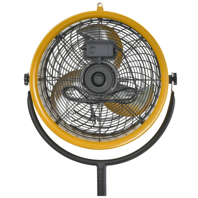 Caterpillar 46cm High Velocity Drum Pedestal Fan HVPD-18AC-OD Yellow