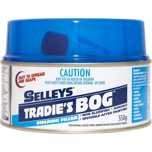 Selleys Tradies Bog 550g Easy To Sand Polyester Building Filler - Auzzistore
