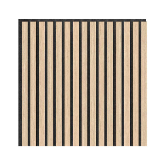 Artika Sonolok Sound Absorbing Slatted Wall Panel Kit Oak And Black