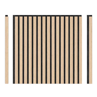 Artika Sonolok Sound Absorbing Slat Wall Panels Kit Oak Black 4 Pack