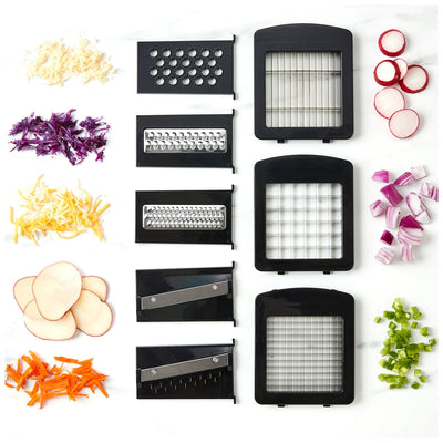 MIU Vegetable Chopper And Slicer 11-Piece Set 1968698 White Black