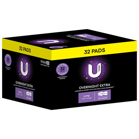 U By Kotex Maxi Overnight Long 32 Pack - Auzzistore