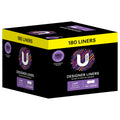 U by Kotex Designer Liners 180 Pack Stylish Backup Protection