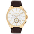 Coach Jackson Men's Watch 14602746 White Dial Brown Leather Strap