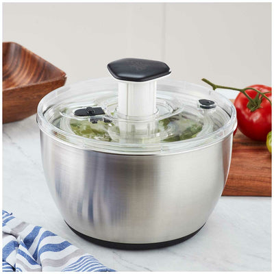 MIU Stainless Steel Salad Spinner Capacity 6L DG988-0.7 White/Black