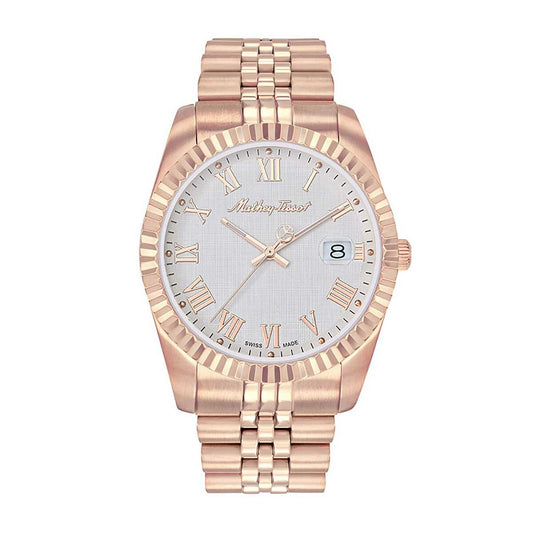 Mathey-Tissot Rose Gold Stainless Steel White Dial Men's Watch H810PRA