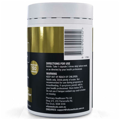 Vitaceuticals Advanced Berberine Plus 150 Capsules Ceylon Cinnamon Milk Thistle