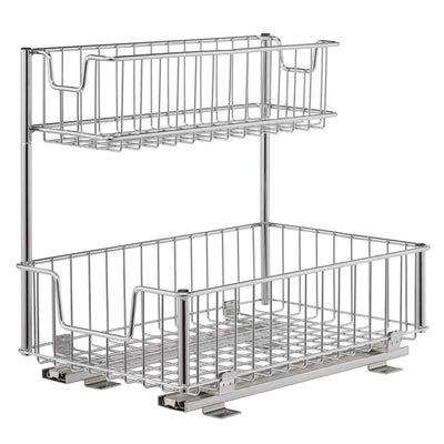 Trinity EcoStorage Sliding Undersink Organiser 2 Basket With Slides