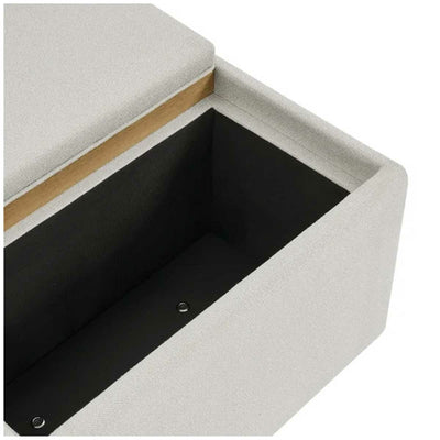 Henredon Sona Fabric Storage Ottoman Reversible Wood Tray Tops