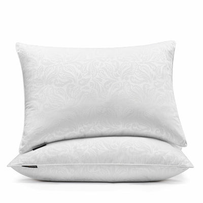 Hotel Grand Breathable Down Alternative Pillow 2 Pack Jumbo White Gel Fiber
