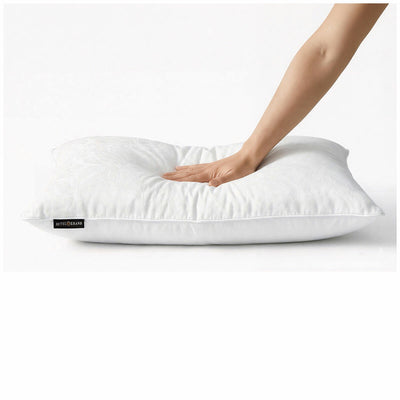 Hotel Grand Breathable Down Alternative Pillow 2 Pack Jumbo White Gel Fiber