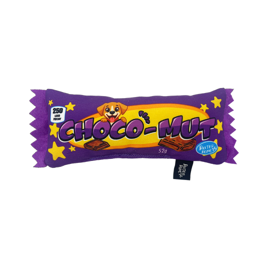 Baxter Bone Choco Mut Candy Bar Pet Toy - Plush Interactive Chew Toy 220mm