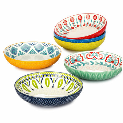 Signature Housewares Pasta Bowls 6 Piece Set 1,153ml Stoneware Stylish