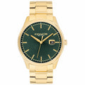 Coach Men’s Quartz Watch 14602753 Green Dial Gold Steel 41mm Stylish