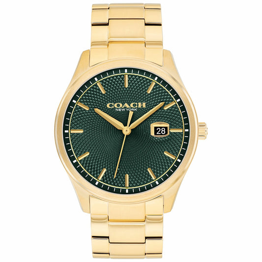 Coach Oliver Gold Steel Green Dial Men's Watch 14602753