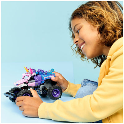 LEGO Technic Monster Jam Sparkle Smash Pull-Back 42220 Unicorn Truck 243pc