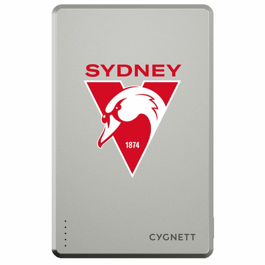 Cygnett 5K Slim Mag Power Bank Sydney Swans CY5374PBCHE - Auzzistore