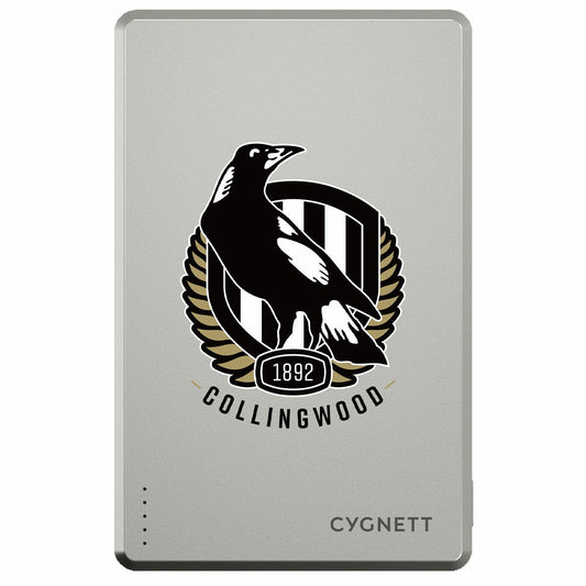 Cygnett 5K Slim Mag Power Bank Collingwood Magpies CY5362PBCHE - Auzzistore