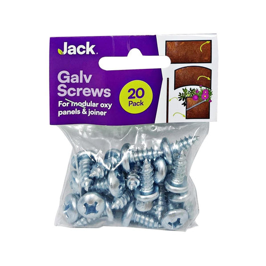 Jack M5 x 10mm Galv Screw 20 Pack - Connects Oxy-Shield Panels - Garden Use - Auzzistore