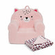 Delta Children Cozee Kids' Animal Chair With Plush Blanket Leopard
