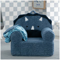 Delta Children 2-Piece Cozee Dinosaur Animal Chair & Plush Blanket Blue