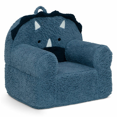 Delta Children 2-Piece Cozee Dinosaur Animal Chair & Plush Blanket Blue