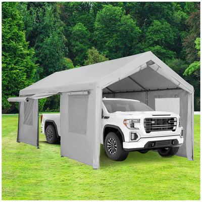 Car Canopy 3 x 6m Grey Heavy Duty Powder Coated Steel Frame