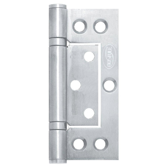Austyle 304 Stainless Steel Fast Fix Non Mortise Flush Hinge 100mm x 47mm - Satin Stainless Steel - 1 Pack