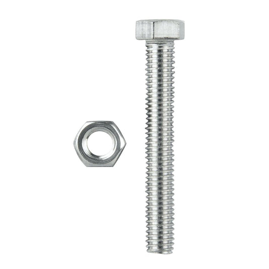 Pinnacle M10 Hex Bolt and Nut 100mm Stainless Steel 2 Pack - Auzzistore