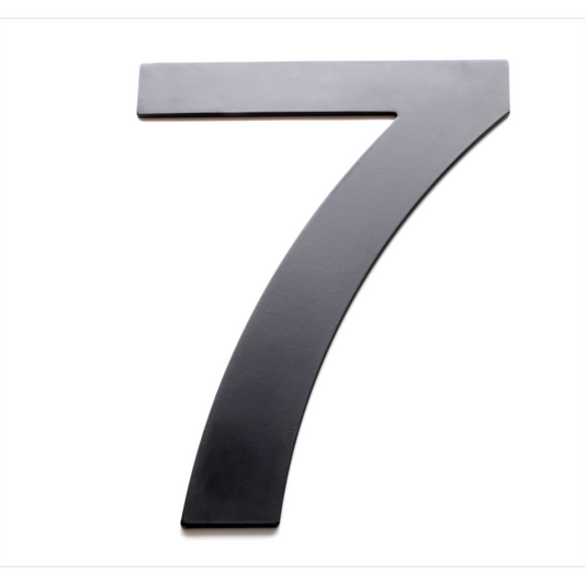 Sandleford House Number 7 - 200mm Black Powder-Coated Steel