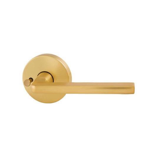 Gainsborough Brass Satin Avant Alba Privacy Lever Set - 145mm x 64mm - QuickFix Installation - Auzzistore