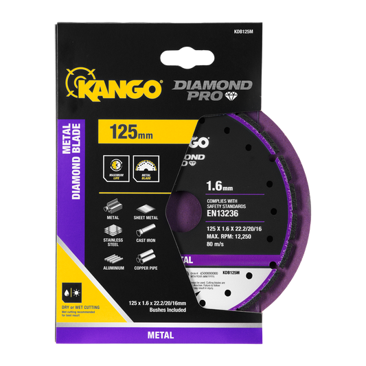 Kango 125mm Metal Diamond Blade - Cutting Sheet Metal, Stainless Steel, Copper, Aluminium - Auzzistore