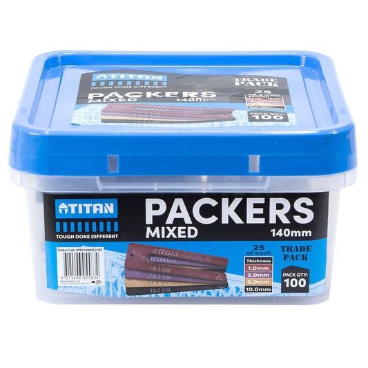 Titan 140mm Mixed Window Packers - 100 Piece - High Strength - Durable Plastic - Auzzistore