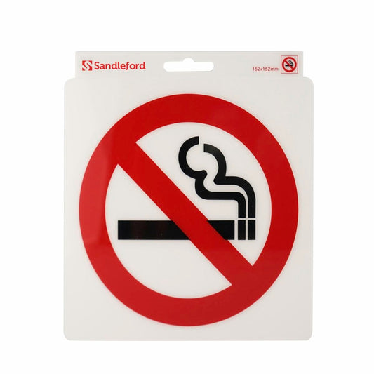 Sandleford No Smoking Symbol Self Adhesive Sign 152mm - Brown - Auzzistore