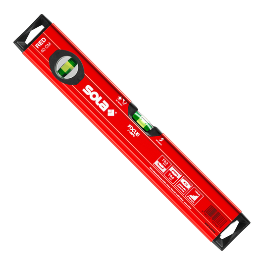 Sola Spirit Level 40cm Red - Precision Measurement Tool - Durable Aluminum - Auzzistore