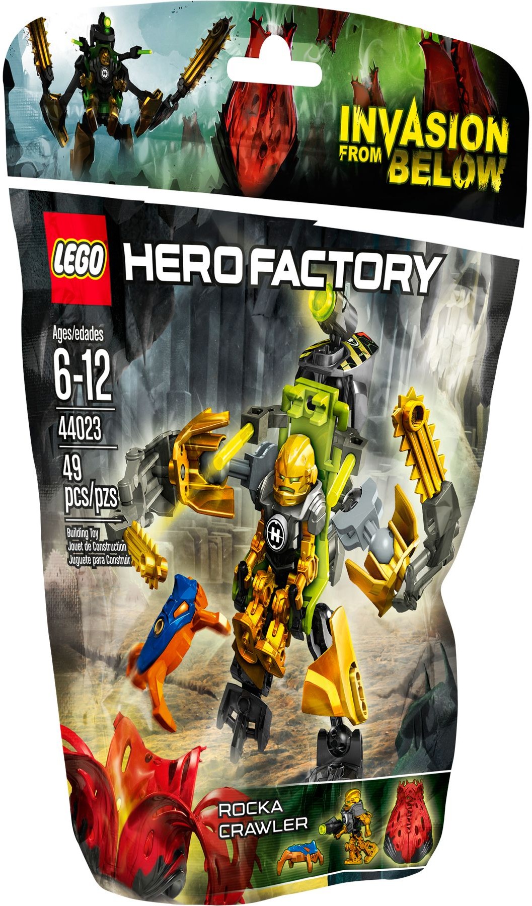 LEGO 44023 ROCKA Crawler: Underworld Machine with Chainsaw Hands
