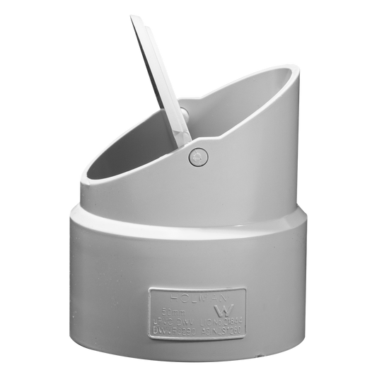 Holman 50mm PVC DWV Flap Valve - Grey - AS/NZS1260 Compliant - Auzzistore