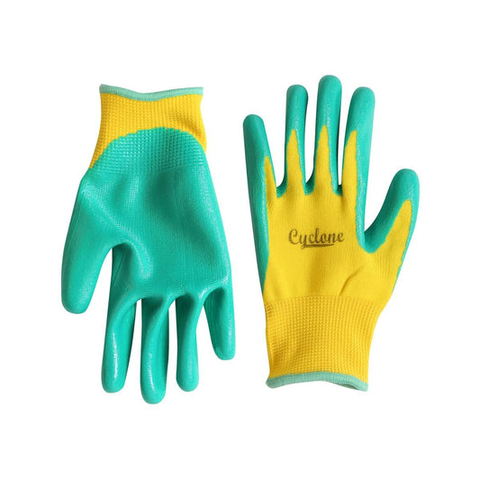 Cyclone Medium Kids Garden Gloves - 90mm x 180mm - Non-Slip Grip - Auzzistore