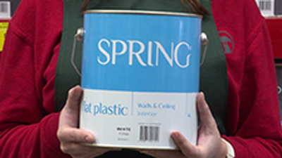 Spring Interior Acrylic Flat Paint 4L White Flat Finish Easy Clean