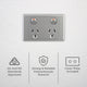 Deta Silver Double Power Point - 2 Outlet - Polycarbonate - Durable